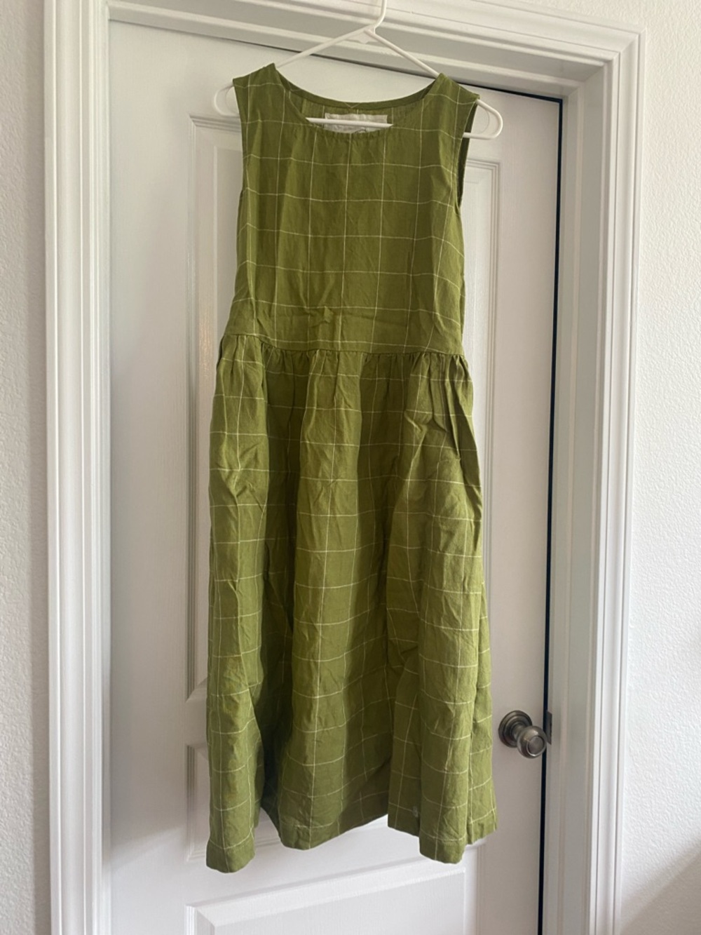 NPL Avocado Check Maxi Dress